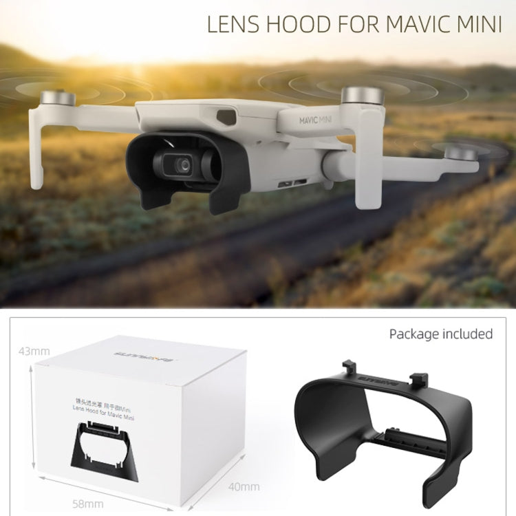 Sunnylife MM-Q9264 Camera Lens Sunshade Anti-glare Hood for DJI Mavic mini (Black) - DJI & GoPro Accessories by Sunnylife | Online Shopping UK | buy2fix