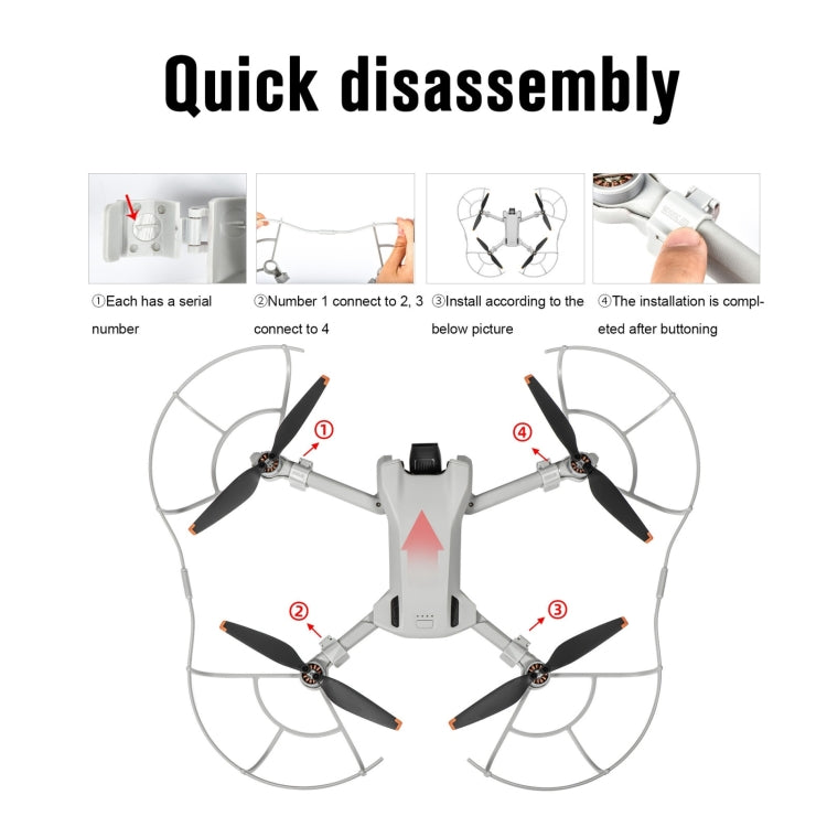 For DJI Mini 4 Pro STARTRC Drone Propeller Protective Guard Anti-collision Ring (Grey) - Others by SriHome | Online Shopping UK | buy2fix
