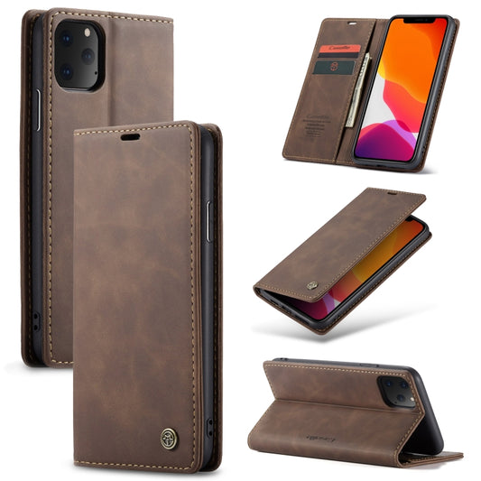 CaseMe-013 Multifunctional Horizontal Flip Leather Case with Card Slot & Holder & Wallet for iPhone 11 Pro(coffee) - iPhone 11 Pro Cases by CaseMe | Online Shopping UK | buy2fix