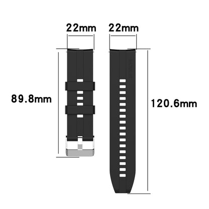 For Huawei Watch GT 2 46mm Silicone  Watch Band with Silver Buckle(Sky Blue) - Smart Wear by buy2fix | Online Shopping UK | buy2fix