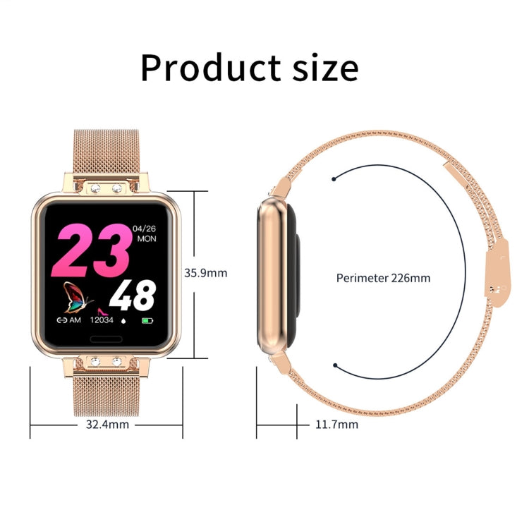 ZL13 1.22 inch Color Screen IP67 Waterproof Smart Watch, Support Sleep Monitor / Heart Rate Monitor / Menstrual Cycle Reminder(Gold) - Smart Wear by buy2fix | Online Shopping UK | buy2fix