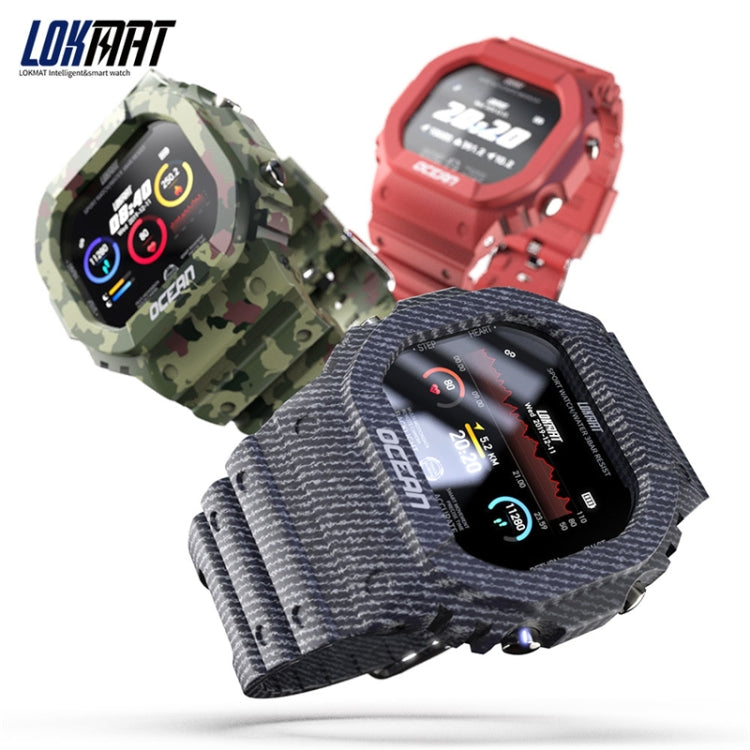 Lokmat OCEAN 1.14 inch TFT Touch Screen IP68 Waterproof Smart Watch, Support Information Reminder / Sleep Monitor / Sport Record(Wine Red) - Smart Watches by Lokmat | Online Shopping UK | buy2fix