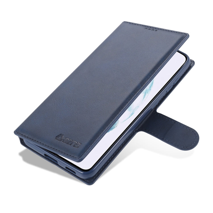 For Samsung Galaxy S21 5G AZNS Calf Texture Horizontal Flip Leather Case with Holder & Card Slots & Wallet & Photo Frame(Blue) - Galaxy S21 5G Cases by AZNS | Online Shopping UK | buy2fix