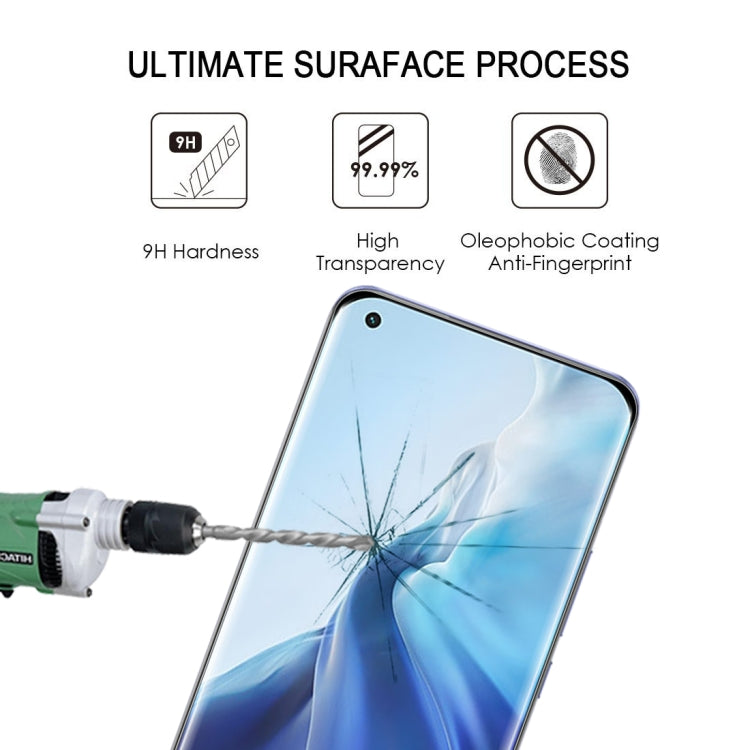 For Xiaomi Mi 11 / 11 Ultra (Edge Glue) 9H HD 3D Curved Edge Tempered Glass Film(Black) - Xiaomi Accessories by buy2fix | Online Shopping UK | buy2fix