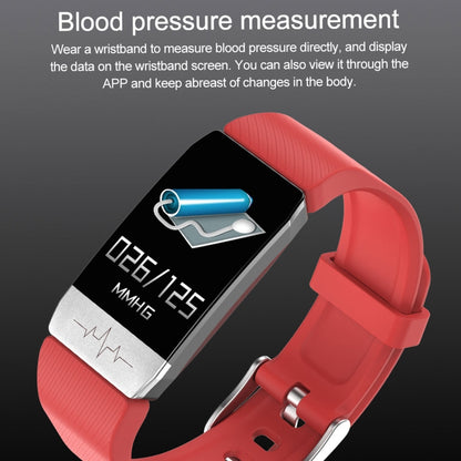 T1S 1.14 inch Screen IP67 Waterproof Smart Bracelet, Support Blood Oxygen Monitoring / Body Temperature Monitoring / Heart Rate Monitoring(Red) - Smart Wear by buy2fix | Online Shopping UK | buy2fix