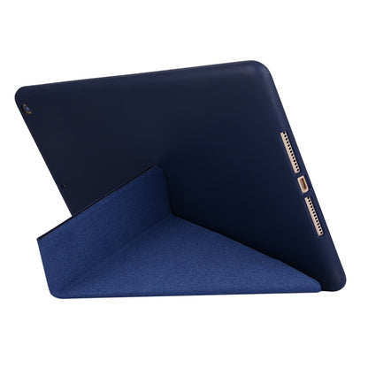 For iPad 10.2 2021 / 2020 / 2019 TPU Horizontal Deformation Flip Leather Case with Holder(Blue) - iPad 10.2 Cases by buy2fix | Online Shopping UK | buy2fix