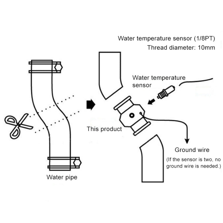 Car Water Temperature Meter Temperature Gauge Joint Pipe Radiator Sensor Adaptor Clamps, Size:32mm(Blue) - In Car by buy2fix | Online Shopping UK | buy2fix