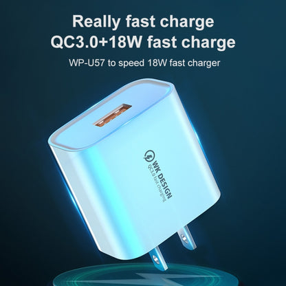 WK WP-U57 Max 18W Maxspeed QC3.0 Fast Charger + USB to Type-C / USB-C Data Cable, Plug Type:UK Plug - Apple Accessories by WK | Online Shopping UK | buy2fix