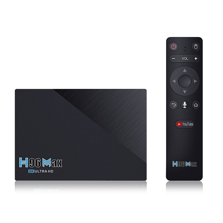 H96 Max 4K Smart TV BOX Android 11.0 Media Player with Remote Control, Quad Core RK3566, RAM: 8GB, ROM: 64GB, Dual Frequency 2.4GHz WiFi / 5G, Plug Type:EU Plug - Consumer Electronics by buy2fix | Online Shopping UK | buy2fix
