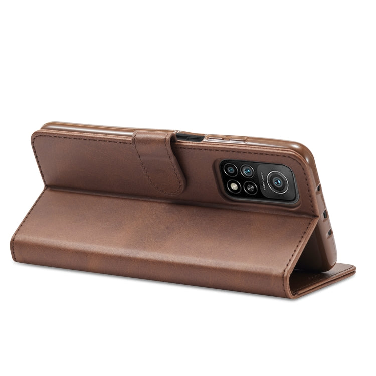 For Xiaomi Redmi Note 10 / Note 10S LC.IMEEKE Calf Texture Horizontal Flip Leather Case with Holder & Card Slots & Wallet(Brown) - Xiaomi Cases by LC.IMEEKE | Online Shopping UK | buy2fix