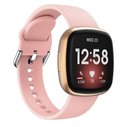 For Fitbit Versa 3 Silicone Watch Band(Pink) - Watch Bands by buy2fix | Online Shopping UK | buy2fix