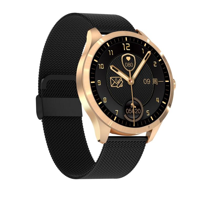 Q9L 1.28 inch IPS Color Screen IP67 Waterproof Smart Watch, Support Blood Pressure Monitoring / Heart Rate Monitoring / Sleep Monitoring(Black Gold) - Smart Wear by buy2fix | Online Shopping UK | buy2fix