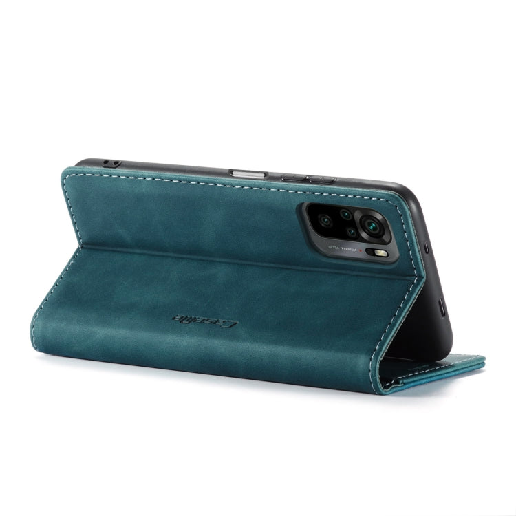 For Xiaomi Redmi Note 10 4G / Note 10s CaseMe 013 Multifunctional Horizontal Flip Leather Case with Holder & Card Slot & Wallet(Blue) - Xiaomi Cases by CaseMe | Online Shopping UK | buy2fix