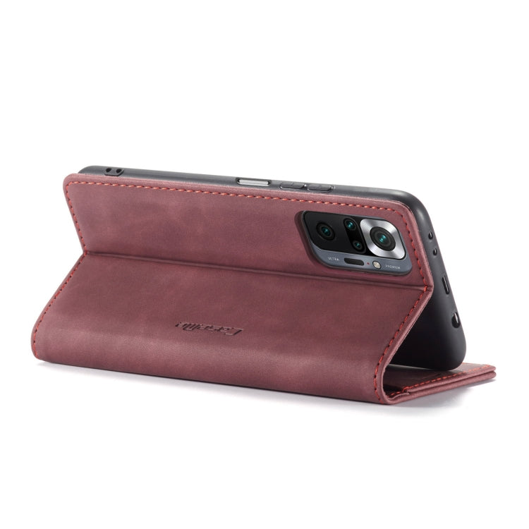 For Xiaomi Redmi Note 10 Pro 4G / Note 10 Pro Max CaseMe 013 Multifunctional Horizontal Flip Leather Case with Holder & Card Slot & Wallet(Wine Red) - Xiaomi Cases by CaseMe | Online Shopping UK | buy2fix