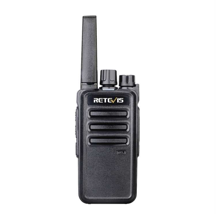 1 Pair RETEVIS RT68 2W 16CHS FRS Two Way Radio Handheld Walkie Talkie, US Plug(Black) - Handheld Walkie Talkie by RETEVIS | Online Shopping UK | buy2fix