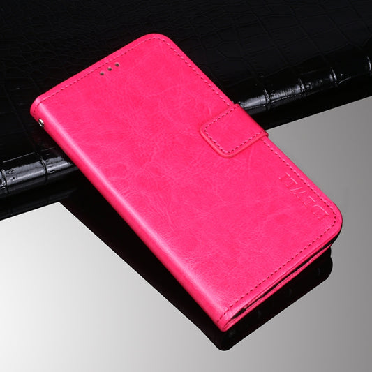 For OPPO Realme C11 (2021) idewei Crazy Horse Texture Horizontal Flip Leather Case with Holder & Card Slots & Wallet(Rose Red) - Realme Cases by idewei | Online Shopping UK | buy2fix