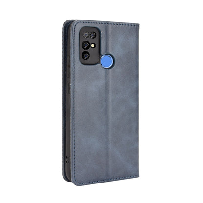 For Doogee X96 Pro Magnetic Buckle Retro Crazy Horse Texture Horizontal Flip Leather Case with Holder & Card Slots & Photo Frame(Blue) - More Brand by buy2fix | Online Shopping UK | buy2fix