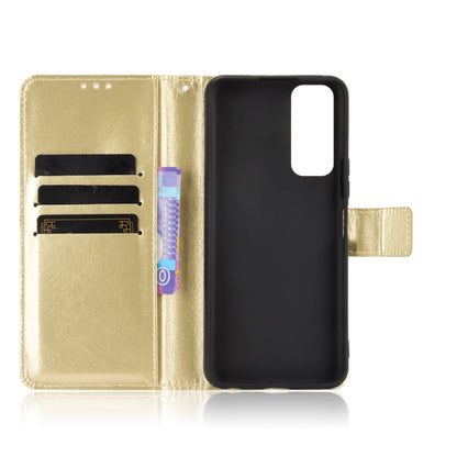 For vivo Y72 5G / iQOO Z3 Crazy Horse Texture Horizontal Flip Leather Case with Holder & Card Slots & Lanyard(Gold) - OPPO Cases by buy2fix | Online Shopping UK | buy2fix