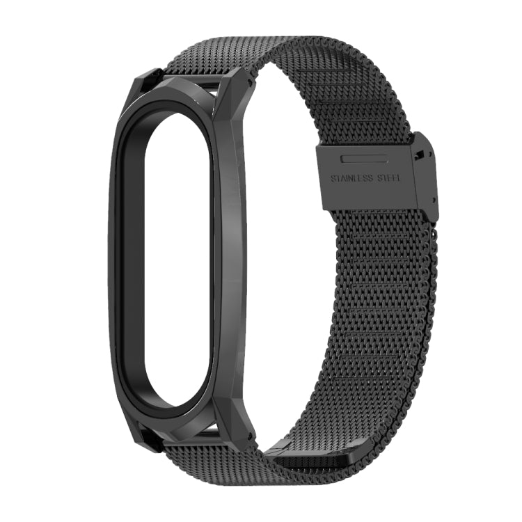 For Xiaomi Mi Band 6 / 5 / 4 / 3 Mijobs Milan Buckle GT Metal Stainless Steel Watch Band(Black) - Watch Bands by MIJOBS | Online Shopping UK | buy2fix