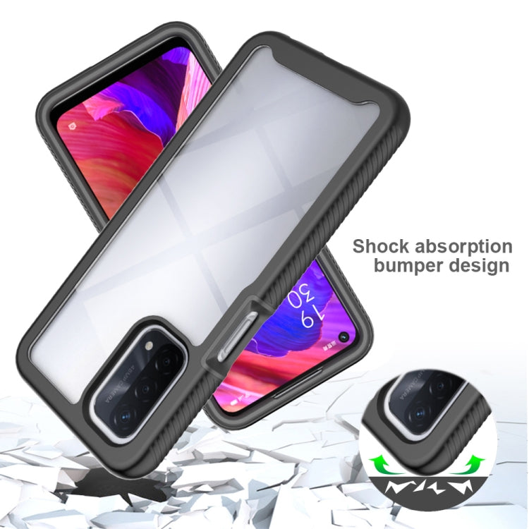 For OPPO A54 5G / A74 5G Starry Sky Solid Color Series Shockproof PC + TPU Case(Black) - OPPO & vivo Accessories by buy2fix | Online Shopping UK | buy2fix