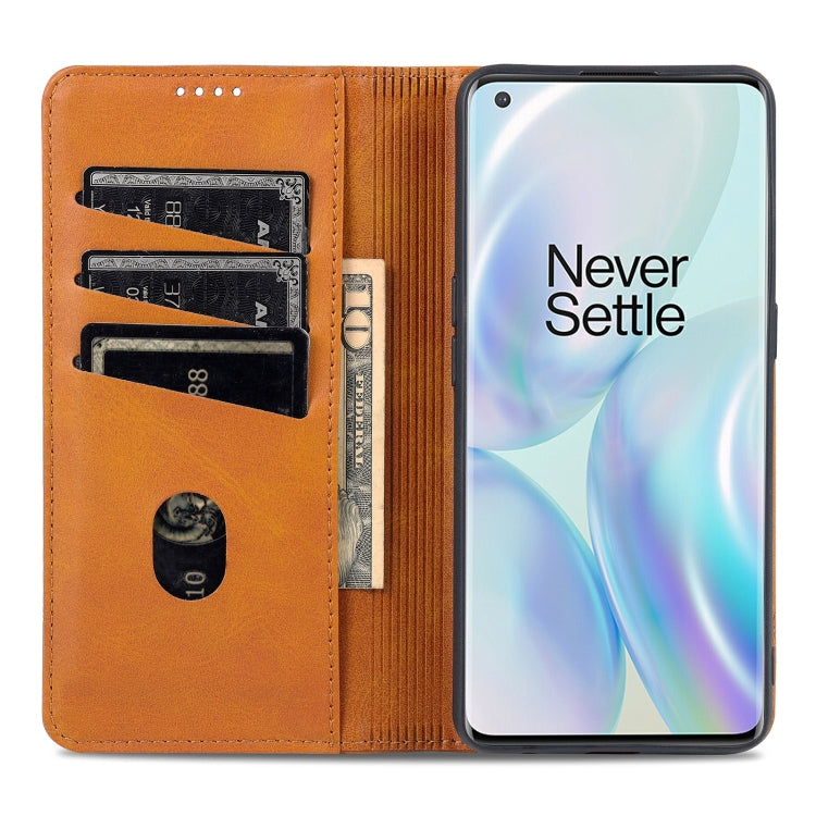 For OnePlus Nord CE 5G AZNS Magnetic Calf Texture Horizontal Flip Leather Case with Card Slots & Holder & Wallet(Black) - OnePlus Cases by AZNS | Online Shopping UK | buy2fix