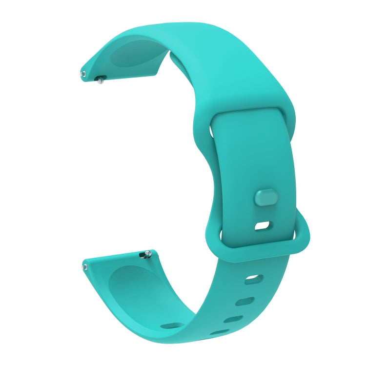 22mm For Amazfit GTS 2e Butterfly Buckle Silicone Watch Band(Mint Green) - Watch Bands by buy2fix | Online Shopping UK | buy2fix