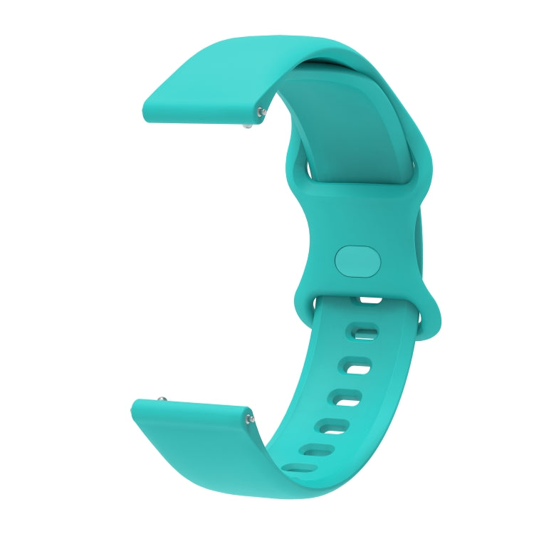 22mm For Amazfit GTS 2e Butterfly Buckle Silicone Watch Band(Mint Green) - Watch Bands by buy2fix | Online Shopping UK | buy2fix