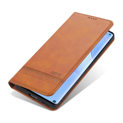 For Honor 50 AZNS Magnetic Calf Texture Horizontal Flip Leather Case with Card Slots & Holder & Wallet(Light Brown) - Honor Cases by AZNS | Online Shopping UK | buy2fix