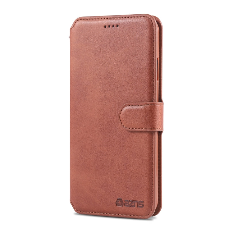 For iPhone XS Max AZNS Calf Texture Magnetic Horizontal Flip PU Leather Case with Holder & Card Slots & Photo Frame(Brown) - More iPhone Cases by AZNS | Online Shopping UK | buy2fix