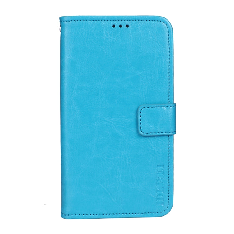 idewei Crazy Horse Texture Horizontal Flip Leather Case with Holder & Card Slots & Wallet For Doogee S97 Pro(Sky Blue) - More Brand by idewei | Online Shopping UK | buy2fix