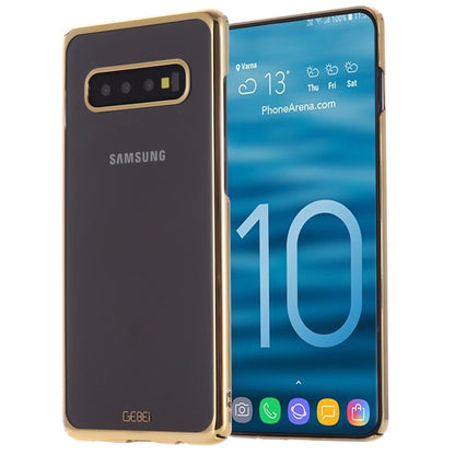 For Galaxy S10 GEBEI Shockproof  Plating PC Protective Case(Gold) - Galaxy Phone Cases by GEBEI | Online Shopping UK | buy2fix