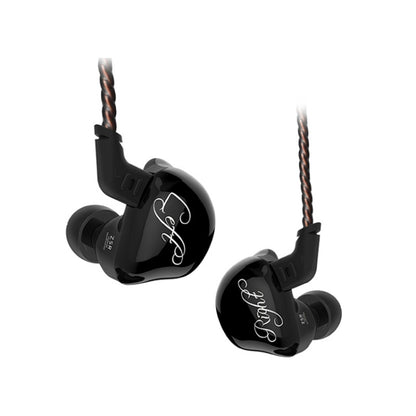 KZ ZSR 6-unit Ring Iron In-ear Wired Earphone, Standard Version(Black) - In Ear Wired Earphone by KZ | Online Shopping UK | buy2fix