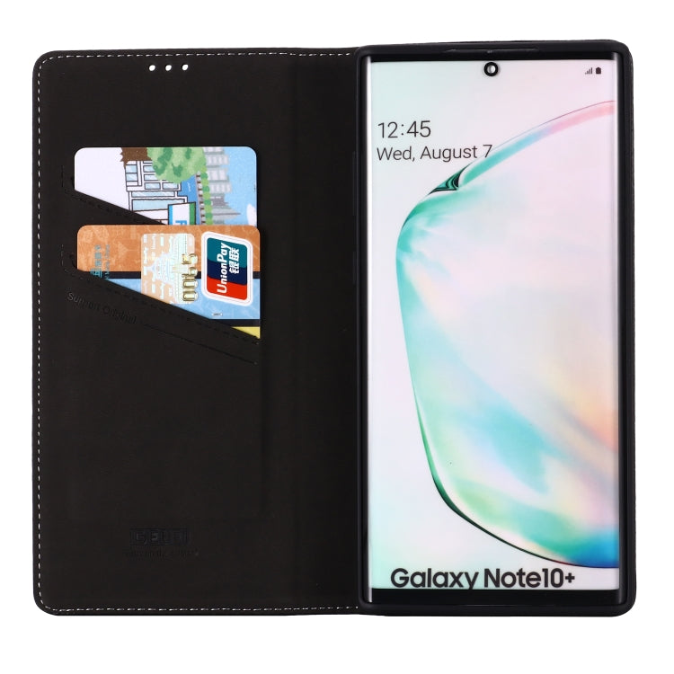 For Galaxy Note 10+ GEBEI PU+TPU Horizontal Flip Protective Case with Holder & Card Slots(Black) - Galaxy Phone Cases by GEBEI | Online Shopping UK | buy2fix