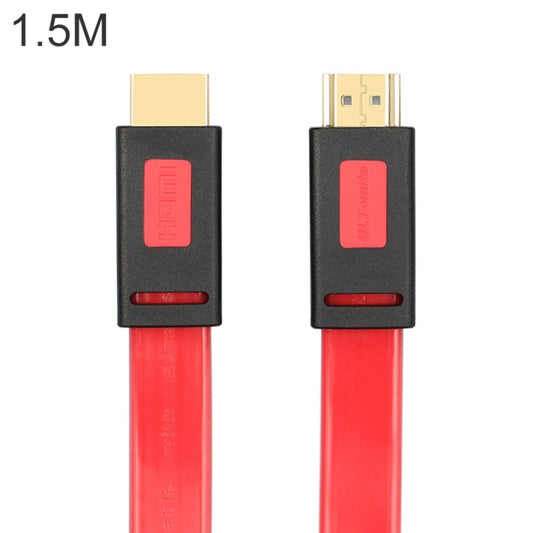 ULT-unite 4K Ultra HD Gold-plated HDMI to HDMI Flat Cable, Cable Length:1.5m(Transparent Red) - Cable by ult-unite | Online Shopping UK | buy2fix