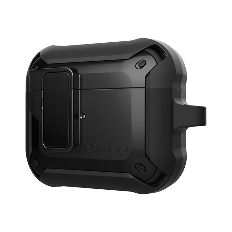NILLKIN Bounce Series PC + TPU Earphone Protective Case with Hook For AirPods 3(Black) - For AirPods 3 by NILLKIN | Online Shopping UK | buy2fix
