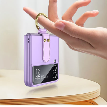 For Samsung Galaxy Z Flip3 5G GKK Ultra-thin PC Full Coverage Phone Flip Case with Ring Holder(Dark Green) - Samsung Accessories by GKK | Online Shopping UK | buy2fix