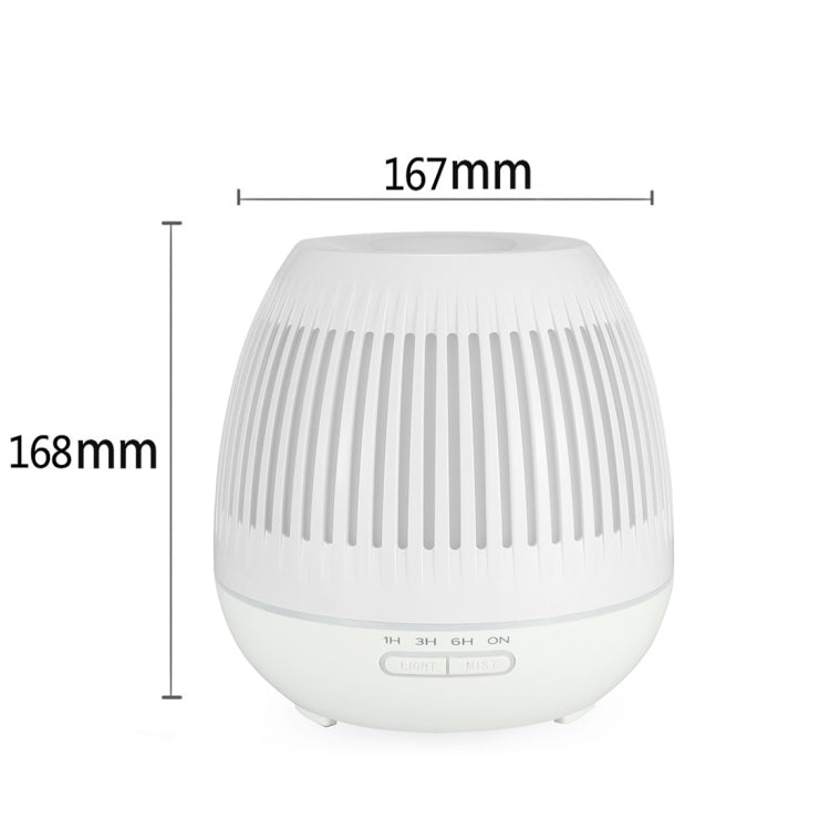 400ml Hollow-out LED Humidifier Wood Grain Air Purifier Aromatherapy Machine Automatic Alcohol Sprayer with Colorful LED Light, Plug Specification:EU Plug(White) - Home & Garden by buy2fix | Online Shopping UK | buy2fix