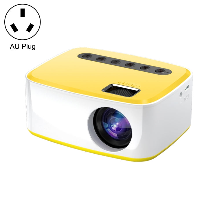 T20 320x240 400 Lumens Portable Home Theater LED HD Digital Projector, Same Screen Version, AU Plug(White Yellow) - Consumer Electronics by buy2fix | Online Shopping UK | buy2fix