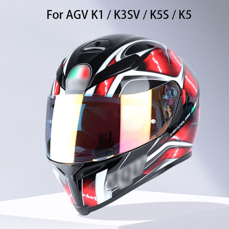 Motorcycle Helmet Visor Anti-UV Wind Shield Lens For AGV K1 / K3SV / K5(Electroplated Silver) - In Car by buy2fix | Online Shopping UK | buy2fix