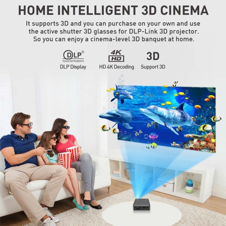 P11 854x480 DLP Smart Projector With Infrared Remote Control, Android 9.0, 4GB+32GB, UK Plug - Consumer Electronics by buy2fix | Online Shopping UK | buy2fix