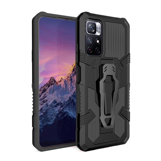 For Xiaomi Redmi Note 11 5G Armor Warrior PC + TPU Phone Case(Black) - Xiaomi Cases by buy2fix | Online Shopping UK | buy2fix