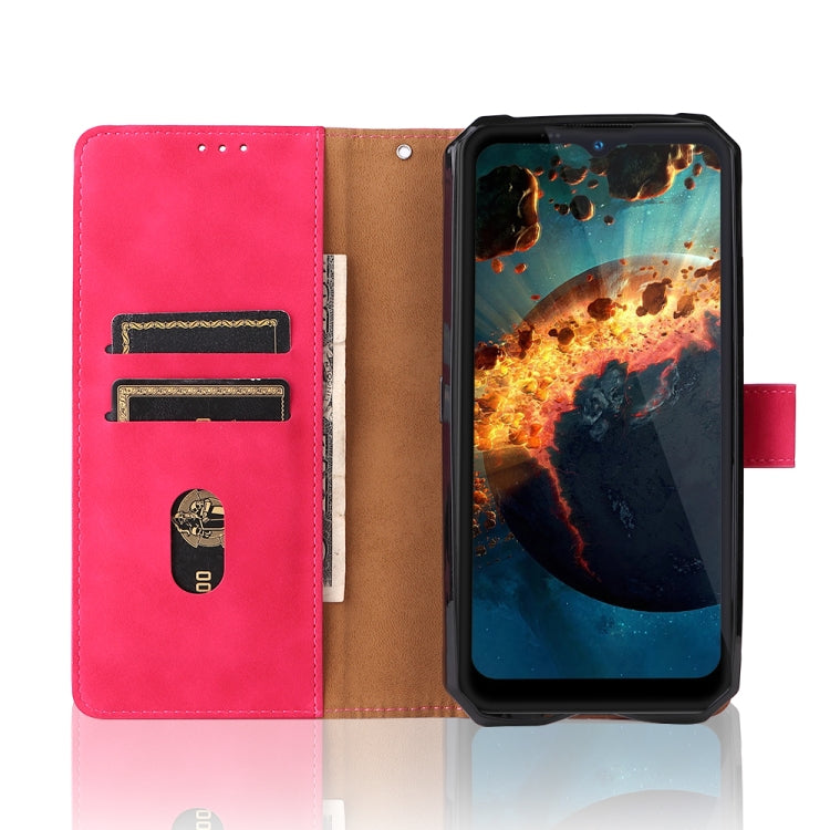 For Oukitel WP15 5G Solid Color Skin Feel Magnetic Buckle Leather Phone Case(Rose Red) - More Brand by buy2fix | Online Shopping UK | buy2fix