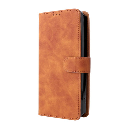 For Oukitel WP15 5G Solid Color Skin Feel Magnetic Buckle Leather Phone Case(Brown) - More Brand by buy2fix | Online Shopping UK | buy2fix