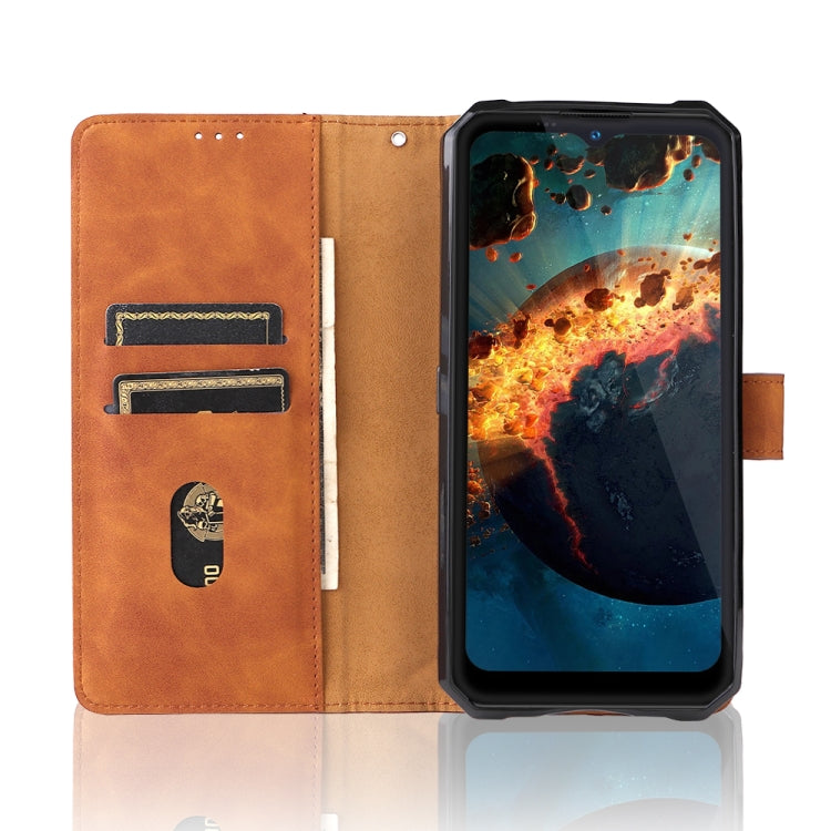 For Oukitel WP15 5G Solid Color Skin Feel Magnetic Buckle Leather Phone Case(Brown) - More Brand by buy2fix | Online Shopping UK | buy2fix