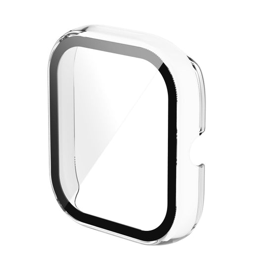 For Amazfit GTS 2 mini PC + Tempered Glass Watch Protective Case(Transparent White) - Watch Cases by buy2fix | Online Shopping UK | buy2fix