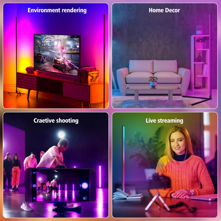 LED Symphony RGB Atmosphere Floor Light with Remote Control, Length:1.2m -  by buy2fix | Online Shopping UK | buy2fix