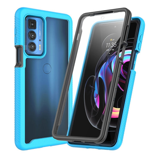 For Motorola Edge 20 Pro Starry Sky PC + TPU Phone Case with PET Film(Sky Blue) - Motorola Cases by buy2fix | Online Shopping UK | buy2fix