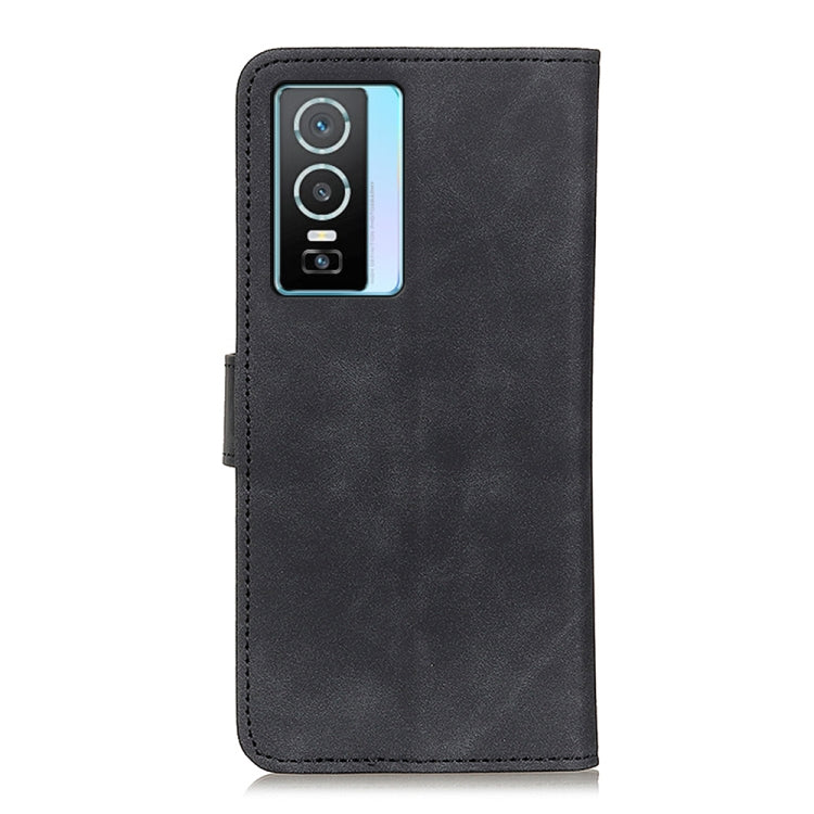 For vivo Y76 5G / Y76s 5G KHAZNEH Retro Texture Horizontal Flip Leather Phone Case(Black) - vivo Cases by buy2fix | Online Shopping UK | buy2fix
