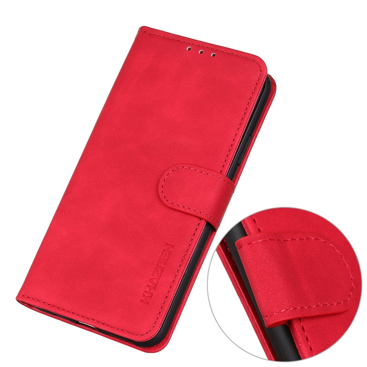 For vivo Y76 5G / Y76s 5G KHAZNEH Retro Texture Horizontal Flip Leather Phone Case(Red) - vivo Cases by buy2fix | Online Shopping UK | buy2fix