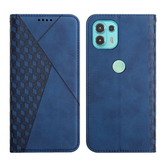 For Motorola Edge 20 Lite Skin Feel Magnetic Leather Phone Case(Blue) - Motorola Cases by buy2fix | Online Shopping UK | buy2fix